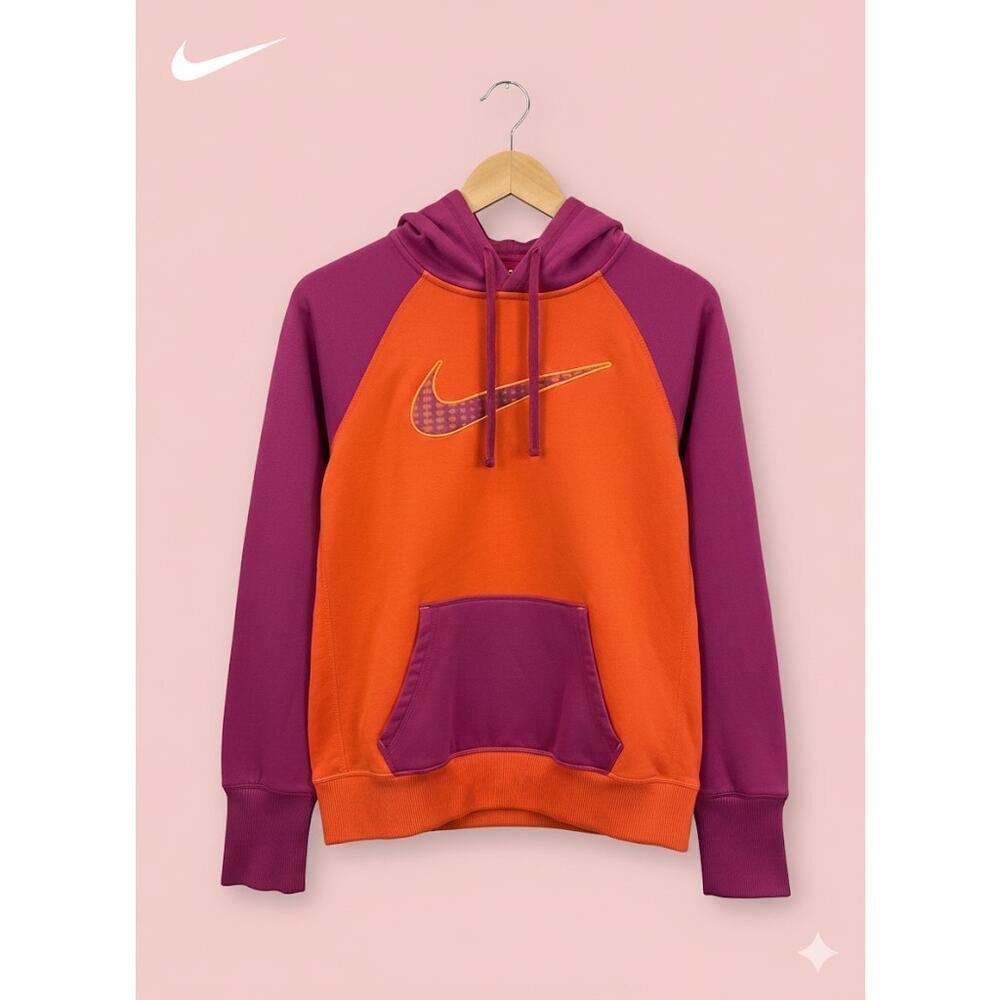 Nike Women’s Therma-Fit Embroidered Swoosh Kangaroo Hooded Sweatshirt Hoodie M